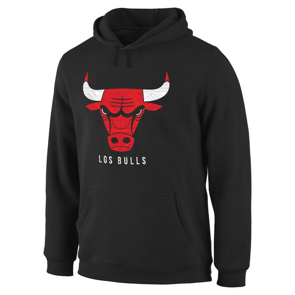  Men Chicago Bulls Noches Enebea Pullover Hoodie Black